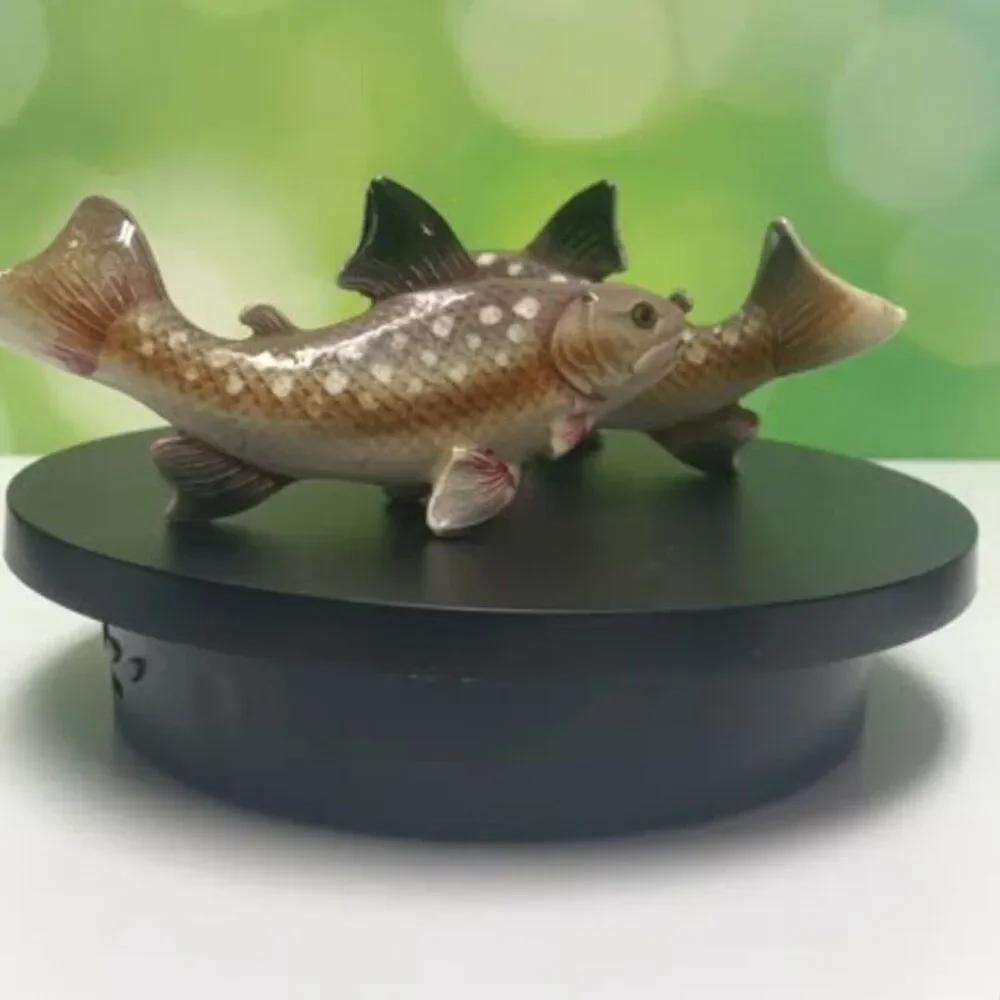 Vintage 1950s Hand-Painted Rock Bass (or Trout) Salt & Pepper Shakers